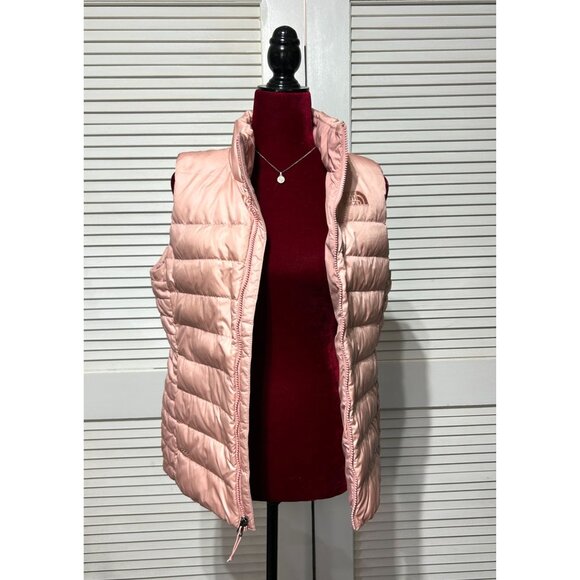 The North Face Women's Pink Aconcagua Down Puffer Vest Size Medium 3150 - Picture 10 of 15